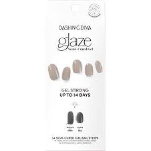 Dashing Diva Glaze Semi-Cured Gel Press-On Nails - Nude and Black